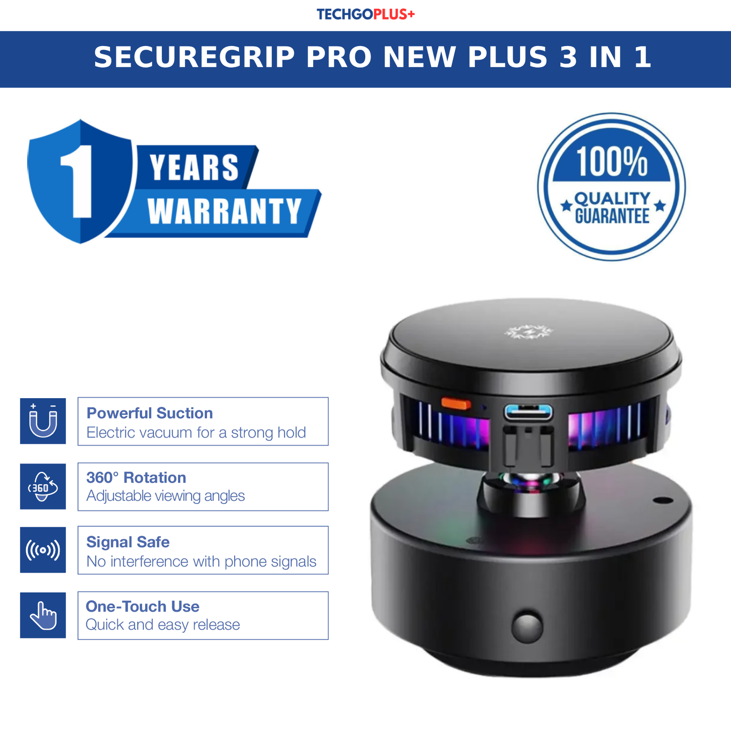 TGP™ SecureGrip Pro Magnetic Holder New Plus 3 In 1 Ultra